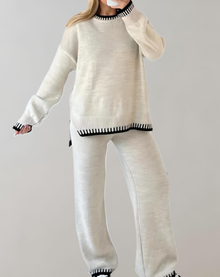 Drune | Zweiteiliges Set mit gestricktem Oberteil und weiter Hose