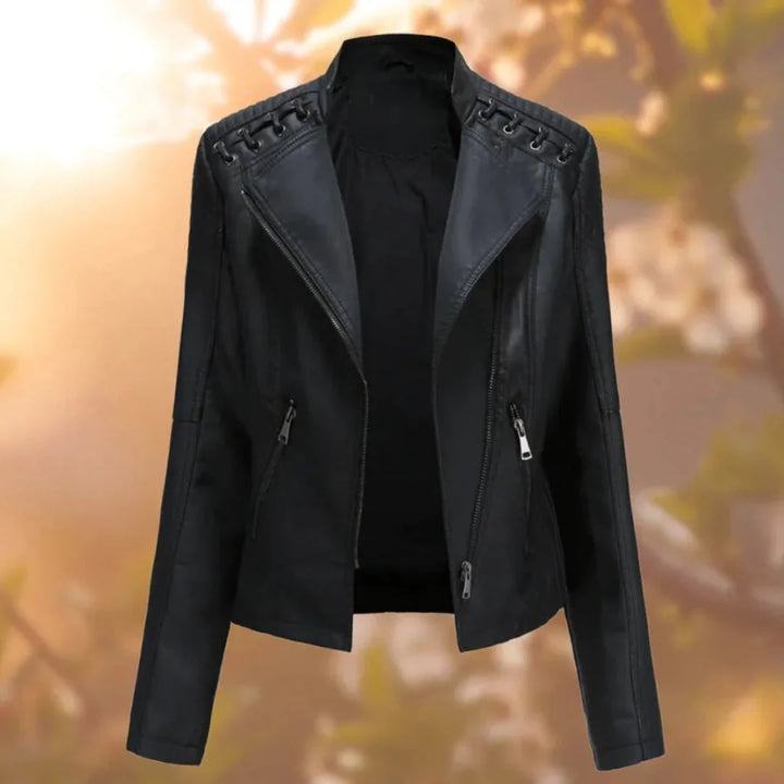 Drune | Stitch-Up Schulter Kunstlederjacke
