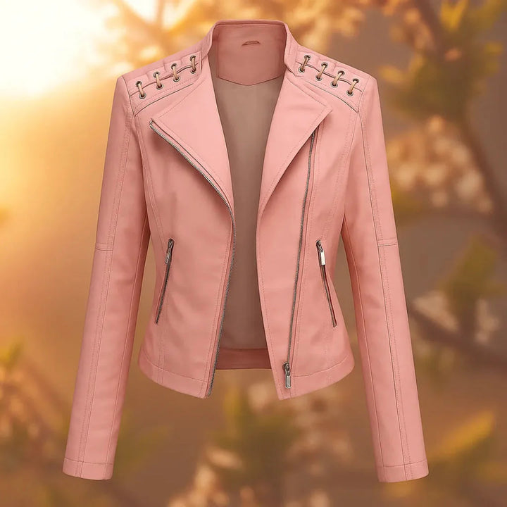 Drune | Stitch-Up Schulter Kunstlederjacke