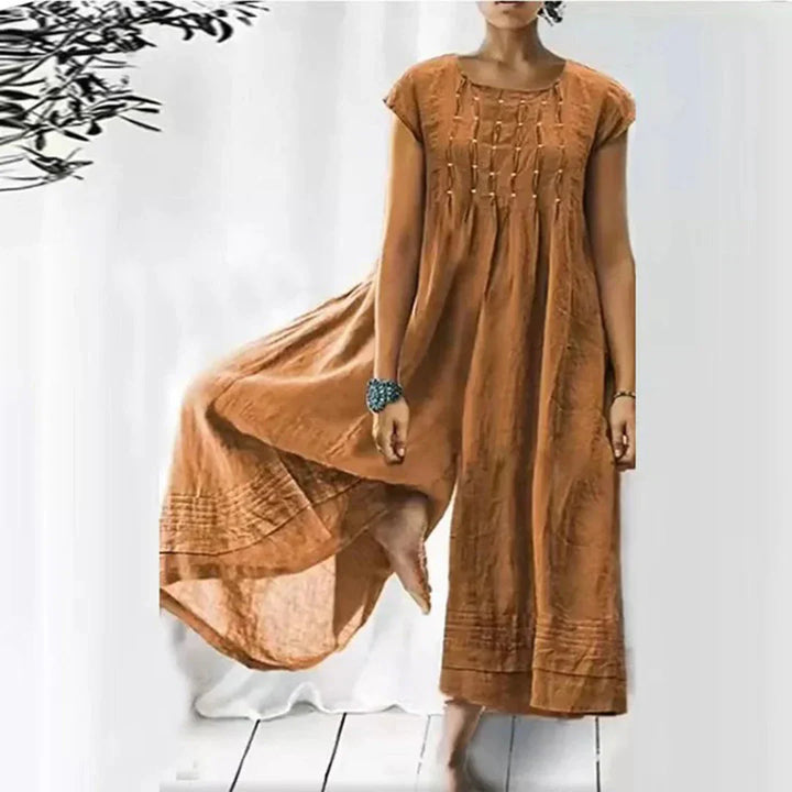 Drune | Atmungsaktives Baumwoll-Leinen-Kleid