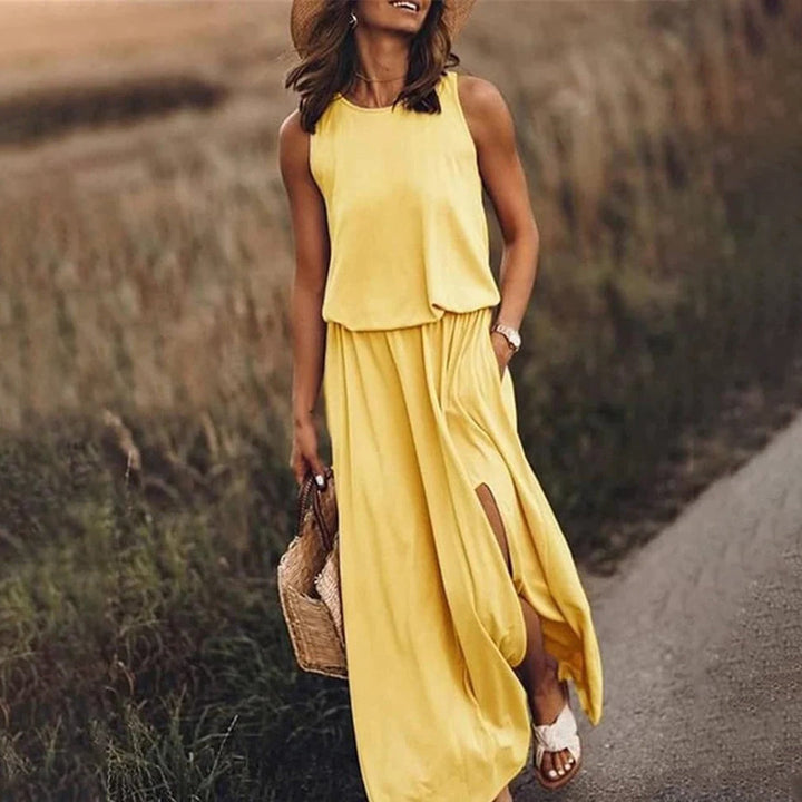 Drune - Lässiges Sommerkleid mit Schlitz