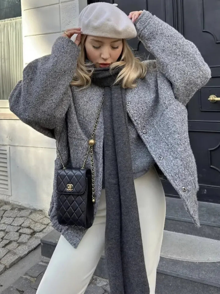 Drune | Oversized Bomberjacke aus Tweed für Frauen