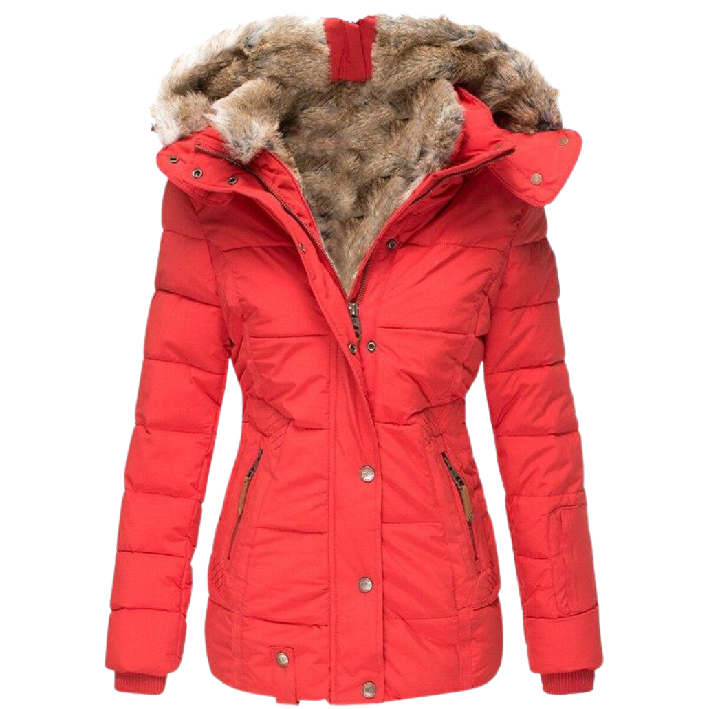 Drune | gesteppter Wintermantel für Damen mit Fellkragen