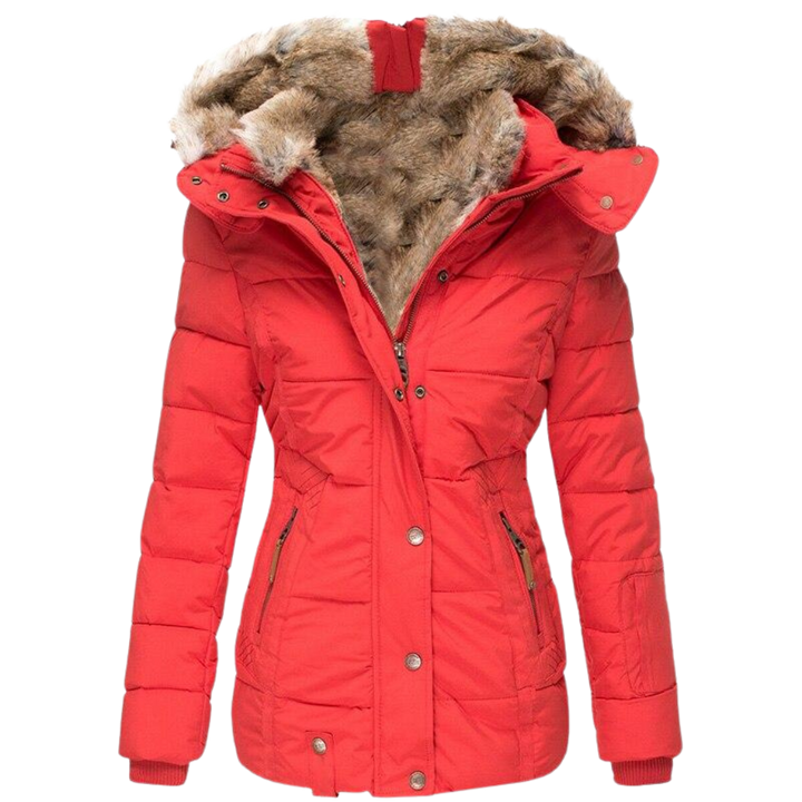 Drune | gesteppter Wintermantel für Damen mit Fellkragen