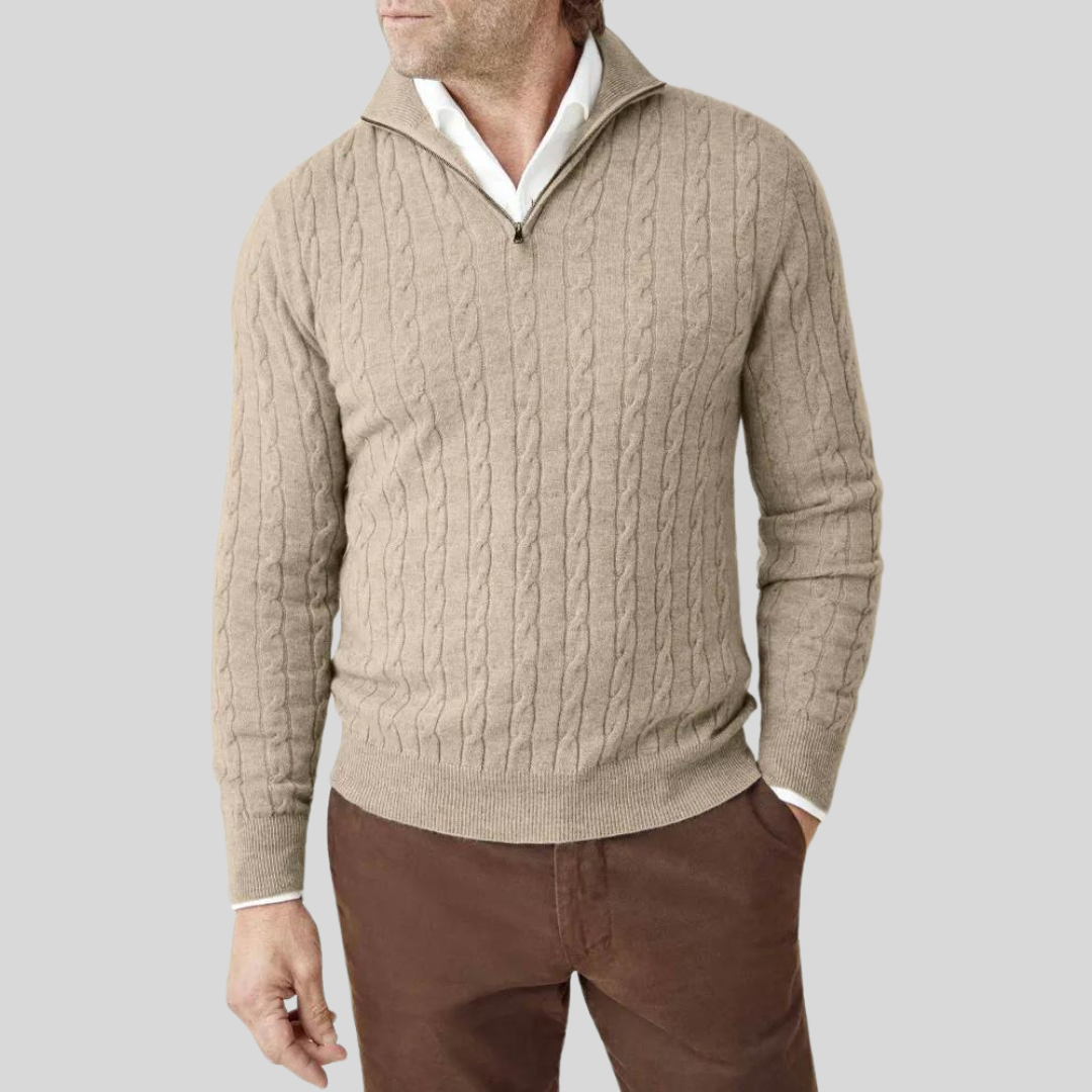 Drune | Hochwertiger Herren-pullover mit Reißverschluss