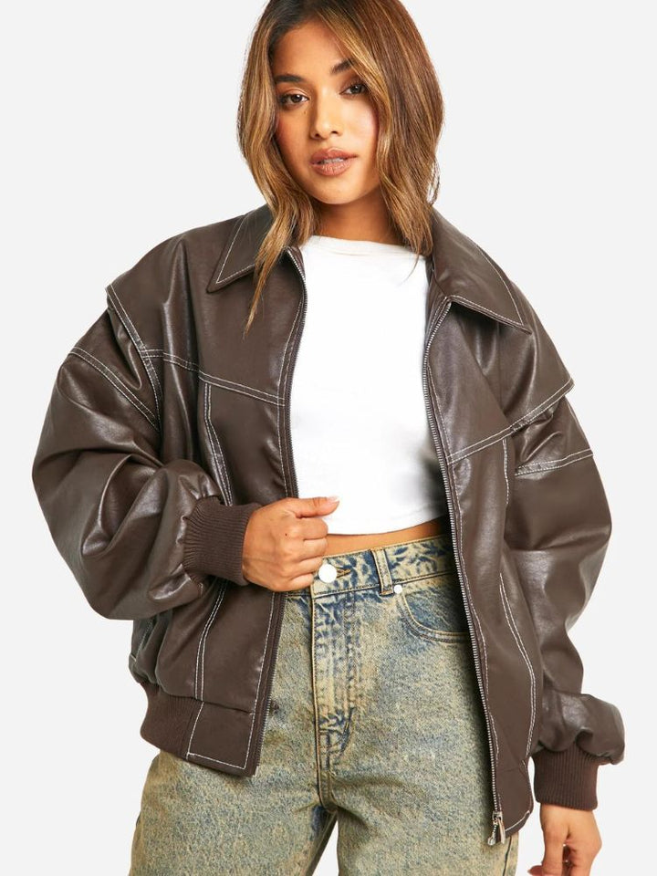 Drune | Elegante und bequeme Lederjacke für Frauen