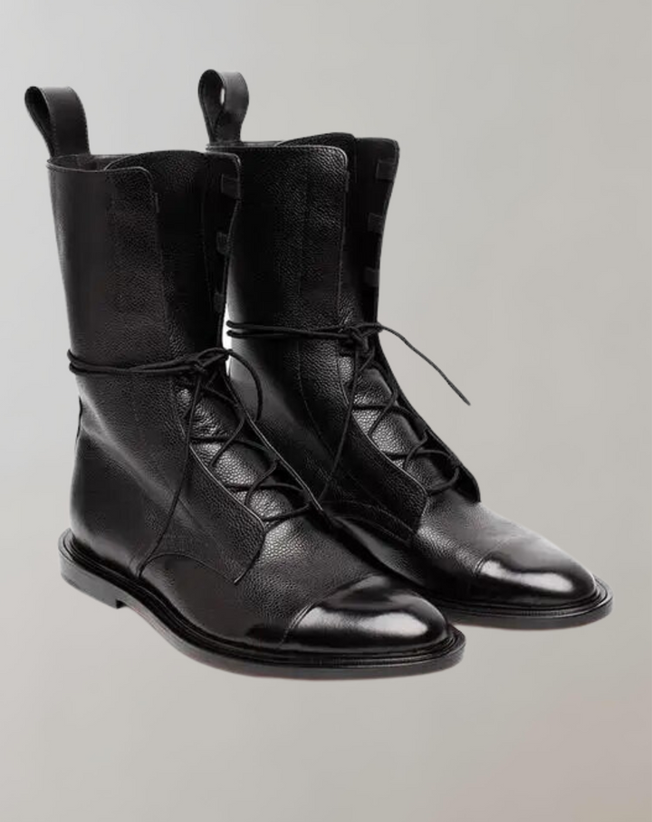 Drune | damenstiefel aus hochwertigem lackleder