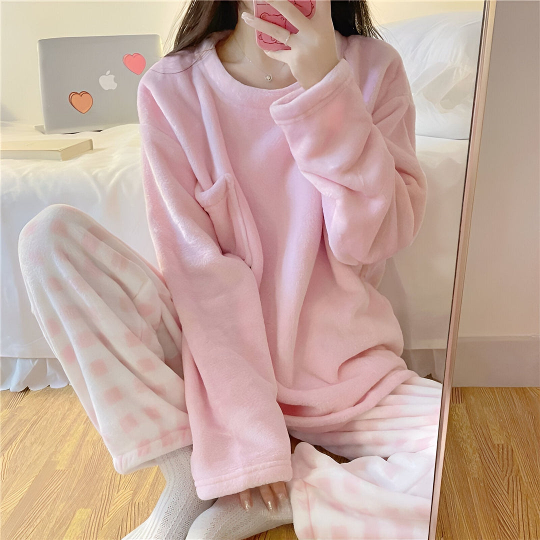 Drune | Kuscheliges Fleece-Pyjama-Set