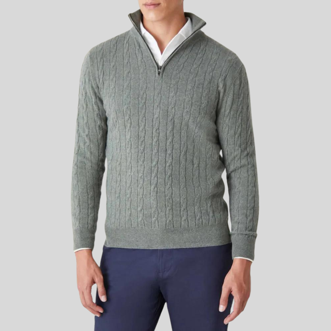 Drune | Hochwertiger Herren-pullover mit Reißverschluss