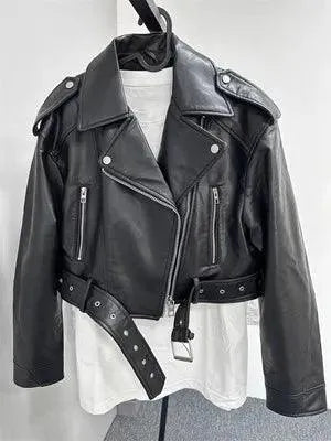 Drune | Kurze Lederjacke - Retro - Hochwertiges Leder - Perfekt für jeden Anlass