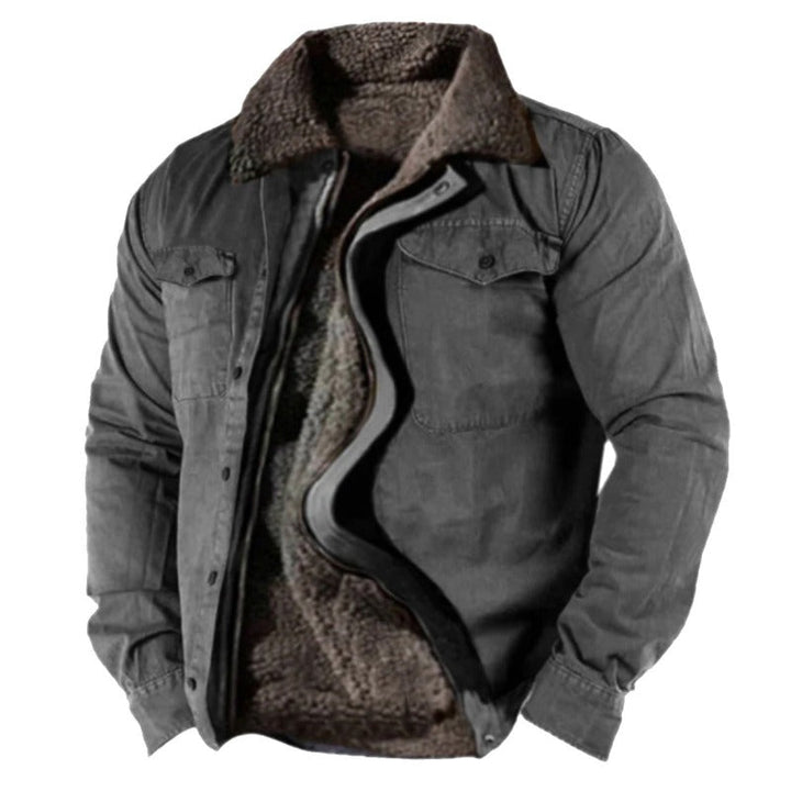 Drune | Warme Winterjacke Mit Pelzfutter Für Männer