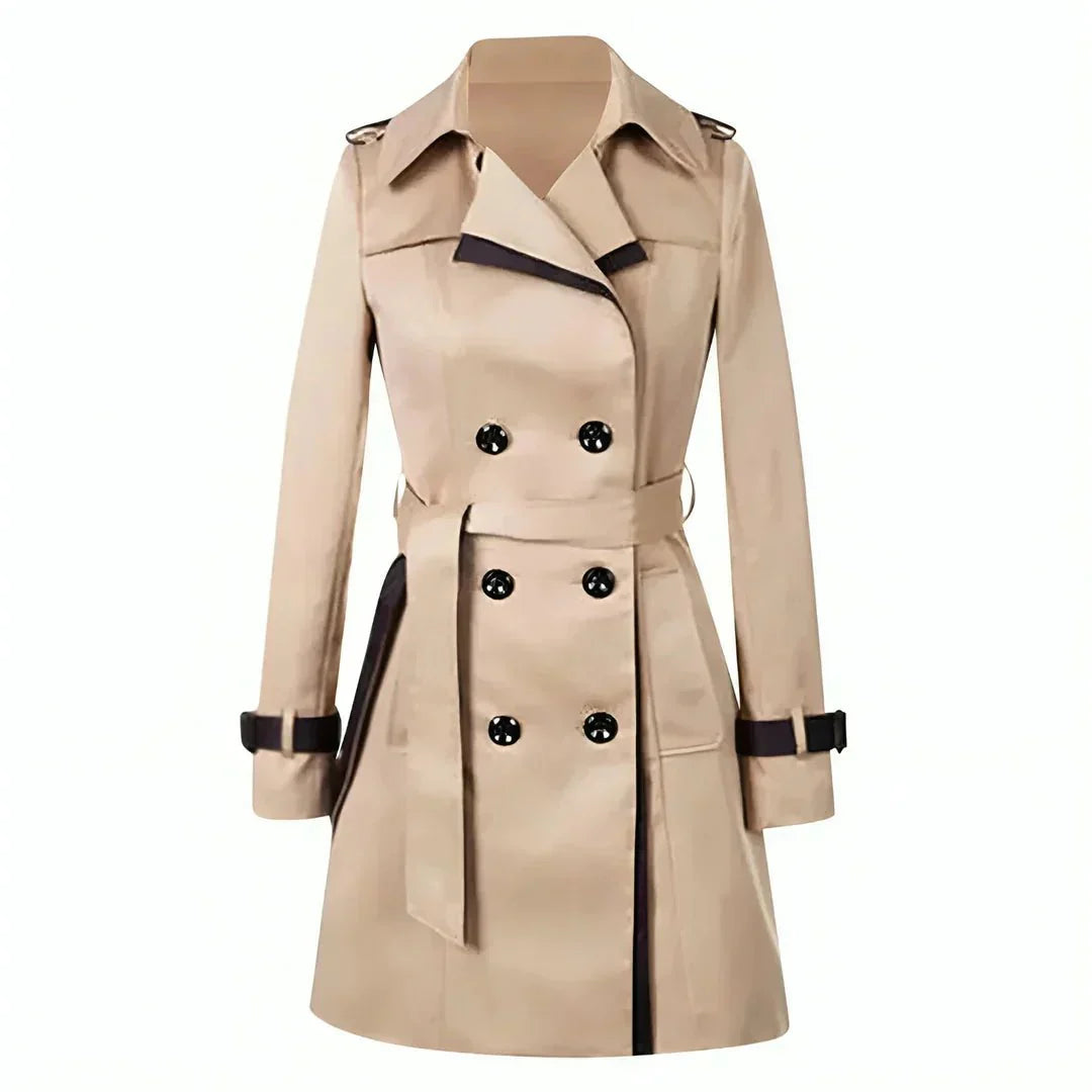 Drune | Breasted Trenchcoat - Taillierte Passform - Klassisches Design - Wasserabweisende Oberbekleidung