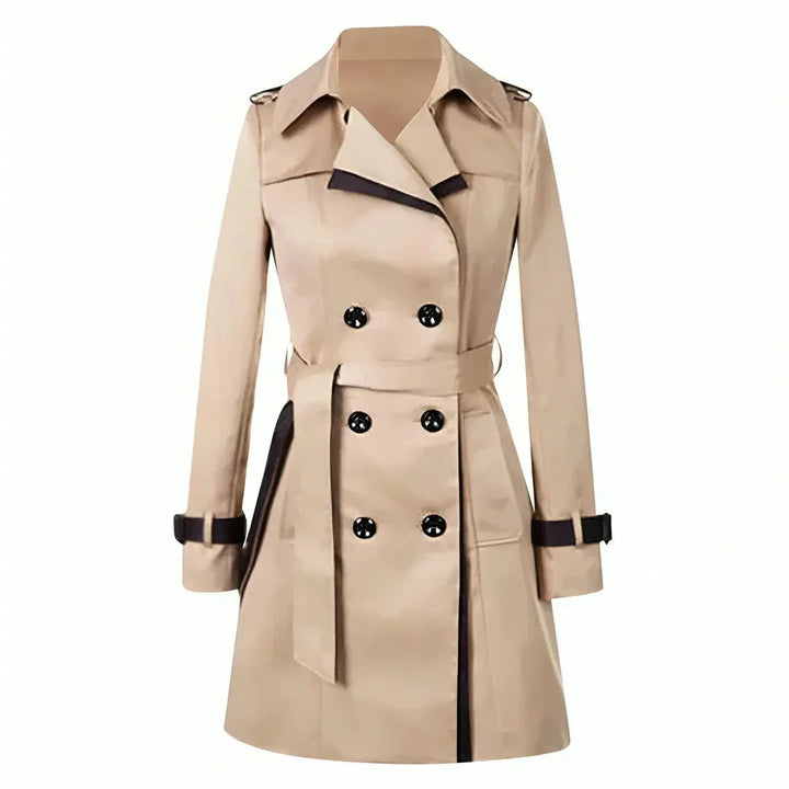 Drune | Breasted Trenchcoat - Taillierte Passform - Klassisches Design - Wasserabweisende Oberbekleidung