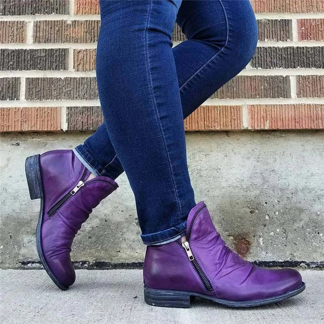Drune | Reißverschluss-Ankle Boots für Damen – Stilvoll & Bequem