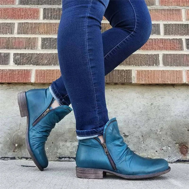 Drune | Reißverschluss-Ankle Boots für Damen – Stilvoll & Bequem