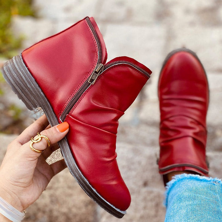 Drune | Reißverschluss-Ankle Boots für Damen – Stilvoll & Bequem