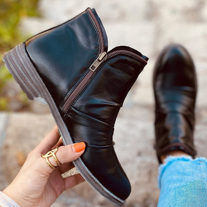 Drune | Reißverschluss-Ankle Boots für Damen – Stilvoll & Bequem