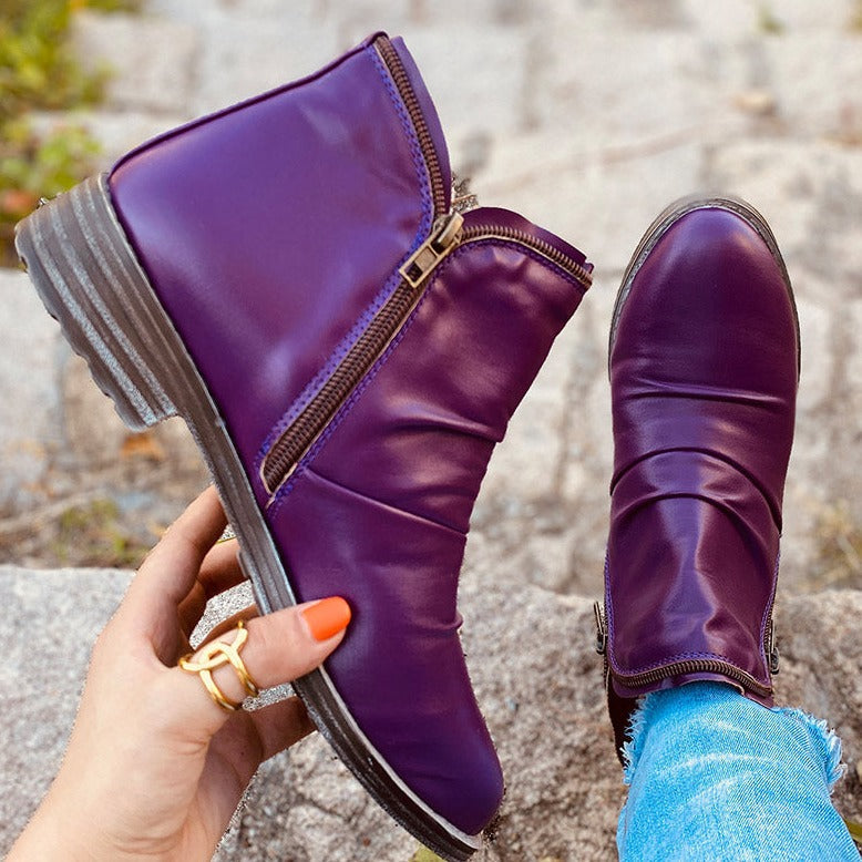 Drune | Reißverschluss-Ankle Boots für Damen – Stilvoll & Bequem