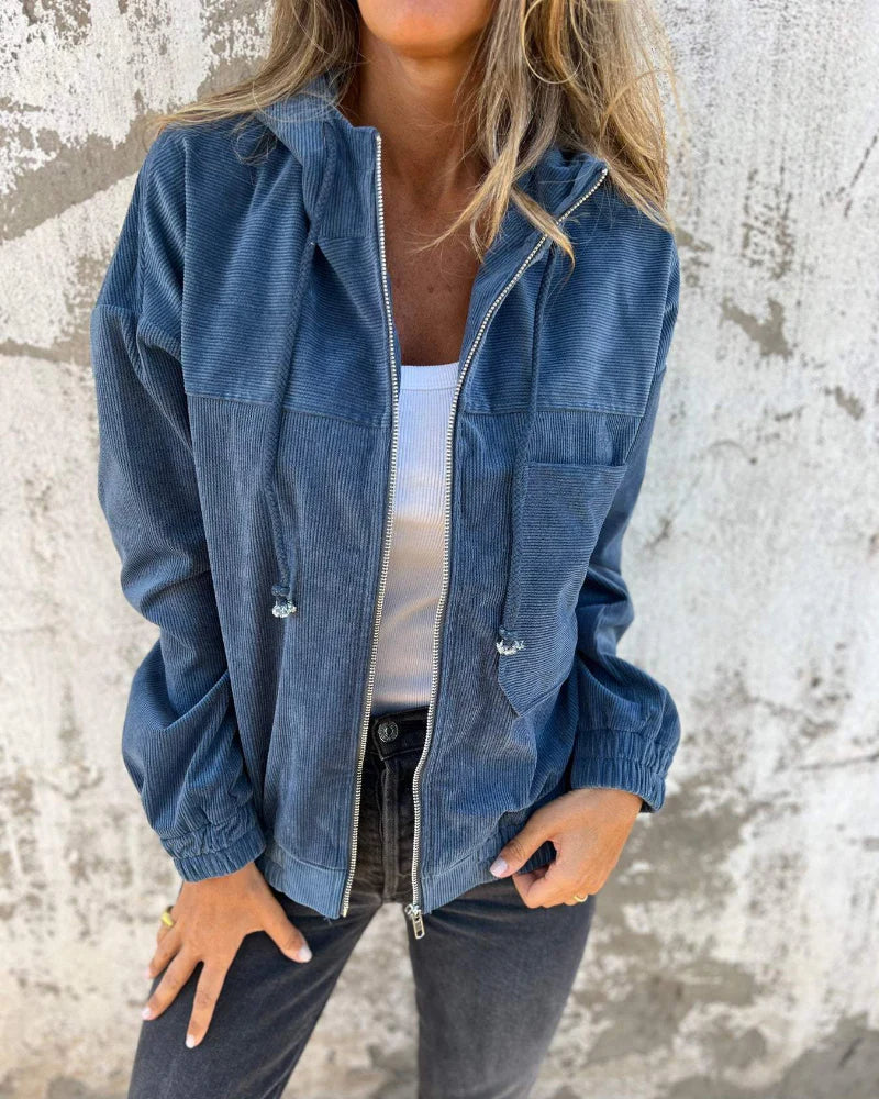 Drune | Up Kapuzenpullover Lässige Leichte Kapuzenjacke für Damen