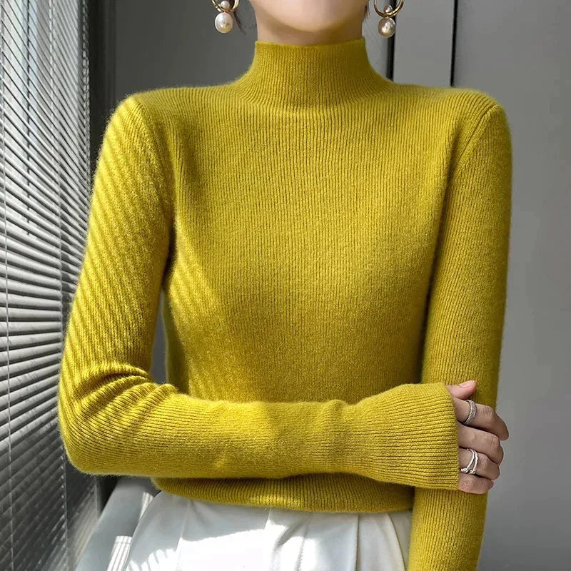 Drune | Strickpullover mit Halbem Rollkragen und Langen Ärmeln