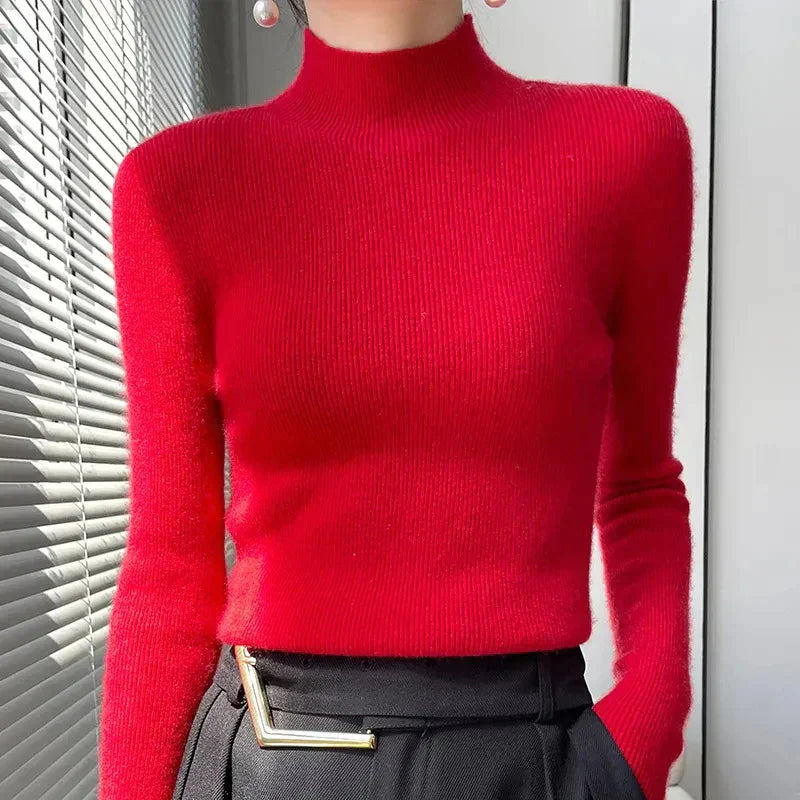 Drune | Strickpullover mit Halbem Rollkragen und Langen Ärmeln