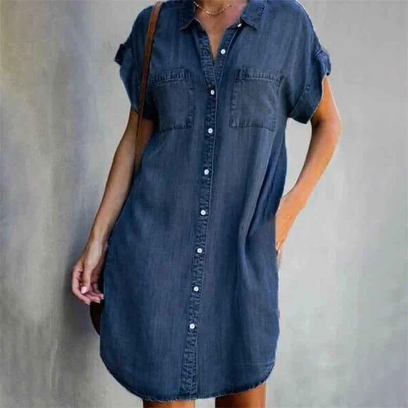 Drune | Dagen Denim Kleid Aus Der Sommerbrise-Kollektion