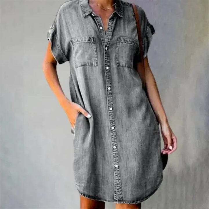 Drune | Dagen Denim Kleid Aus Der Sommerbrise-Kollektion