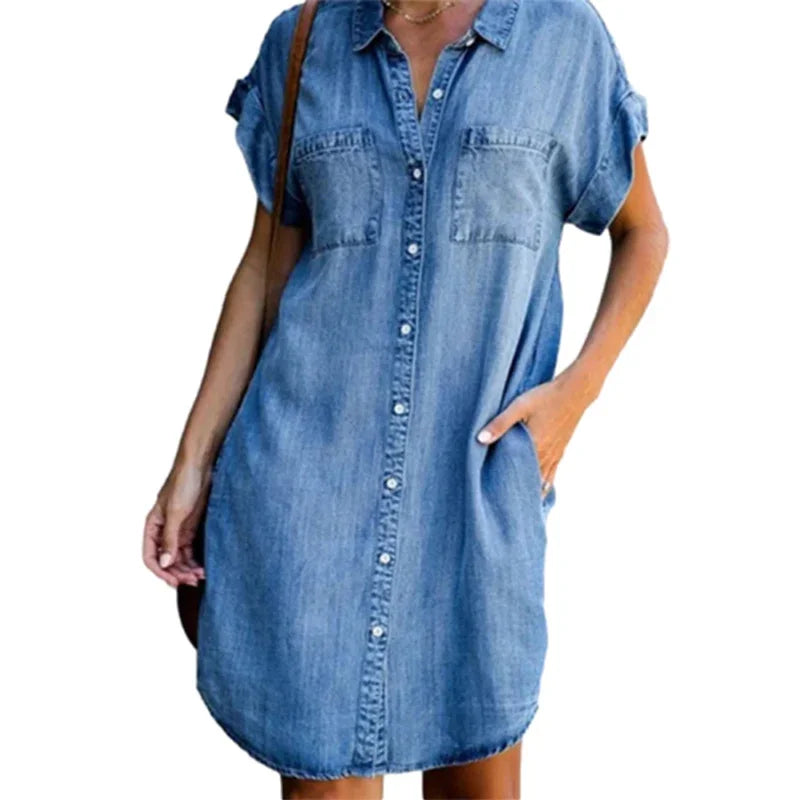 Drune | Dagen Denim Kleid Aus Der Sommerbrise-Kollektion
