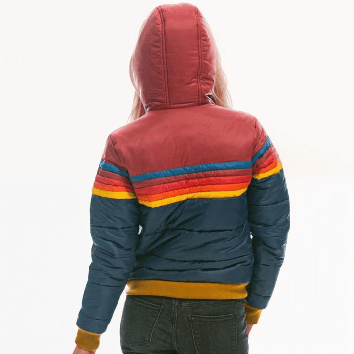 Drune | Farbblock Pufferjacke - Leichte Isolierung - Vintage-Stil - Herbst- und Frühlingsschichtung