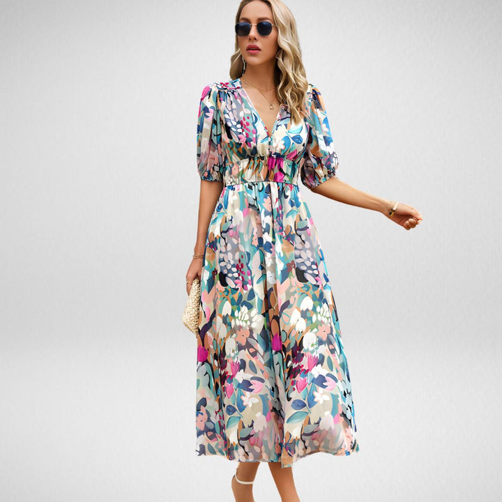 Drune | Charmantes Kleid mit V-Ausschnitt