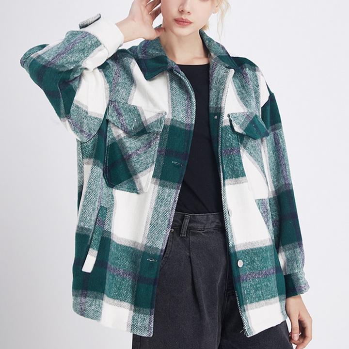 Drune | Karierte Übergangsjacke für Damen