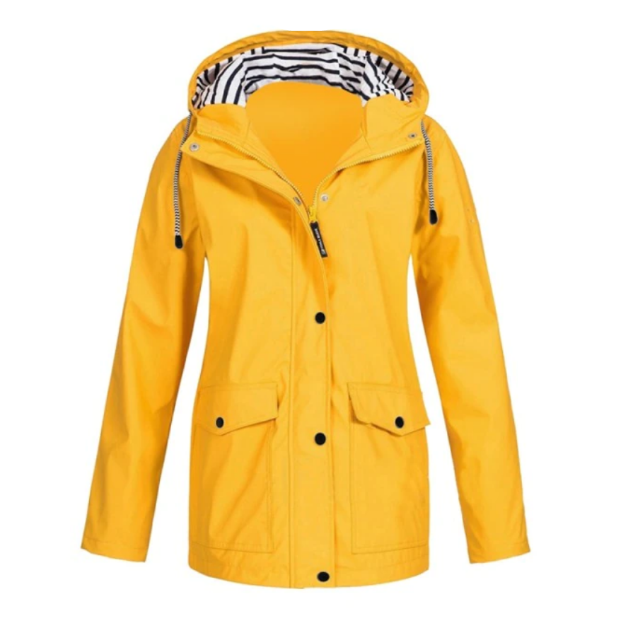 Drune | Damen-Übergangsjacke mit gestreifter Kapuze