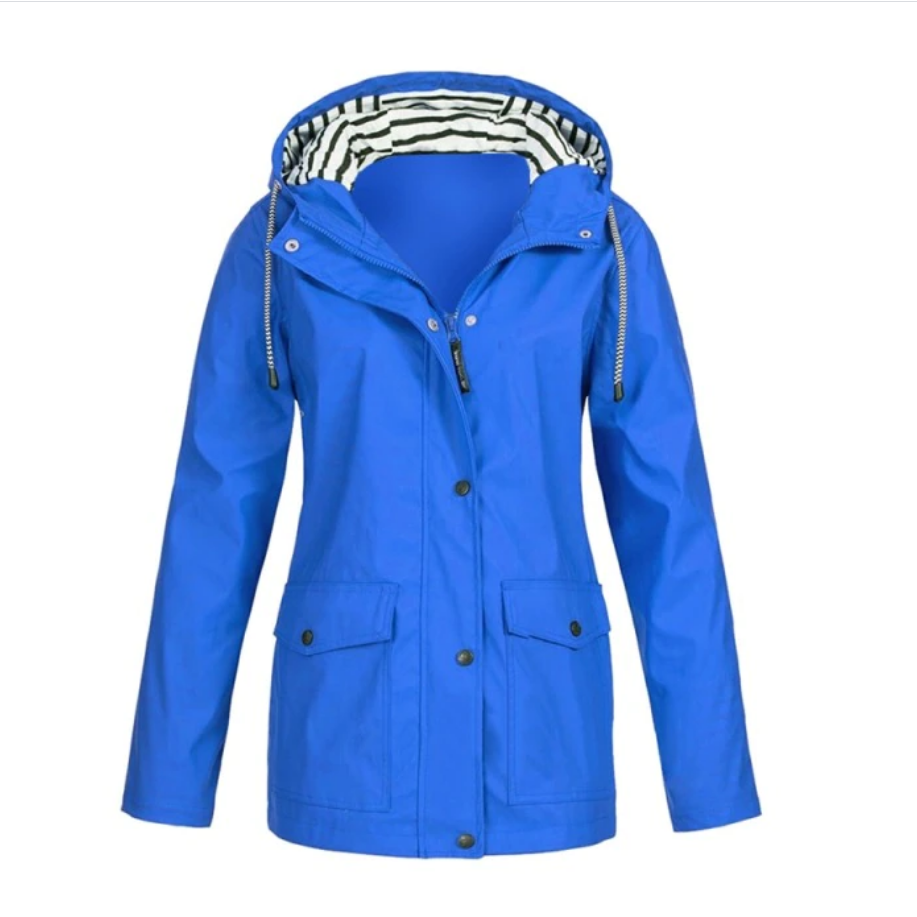 Drune | Damen-Übergangsjacke mit gestreifter Kapuze