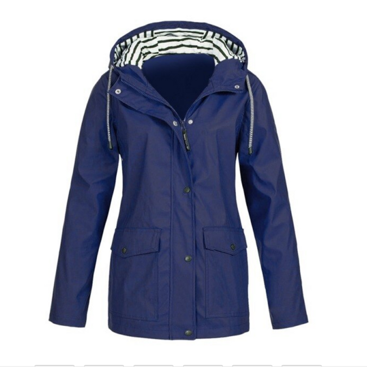 Drune | Damen-Übergangsjacke mit gestreifter Kapuze