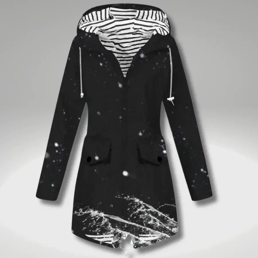 Drune | Wasserdichte Damenjacke mit verstellbarer Kapuze
