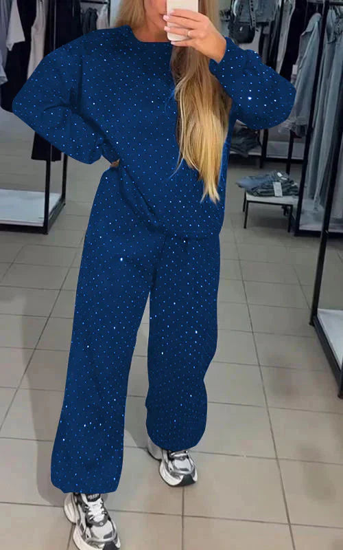 Jogginganzug Damen Funkelnd Bequem