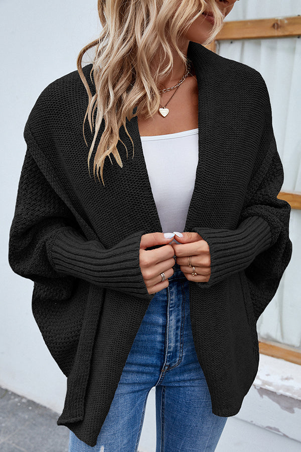 Drune | Eleganter Herbst Strickcardigan mit Dolmanärmeln für Frauen