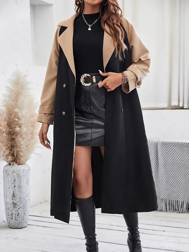 Drune | Trenchcoat - Doppelreihiges Design - Eleganter Gürtelschnitt - Aussagekräftige Oberbekleidung