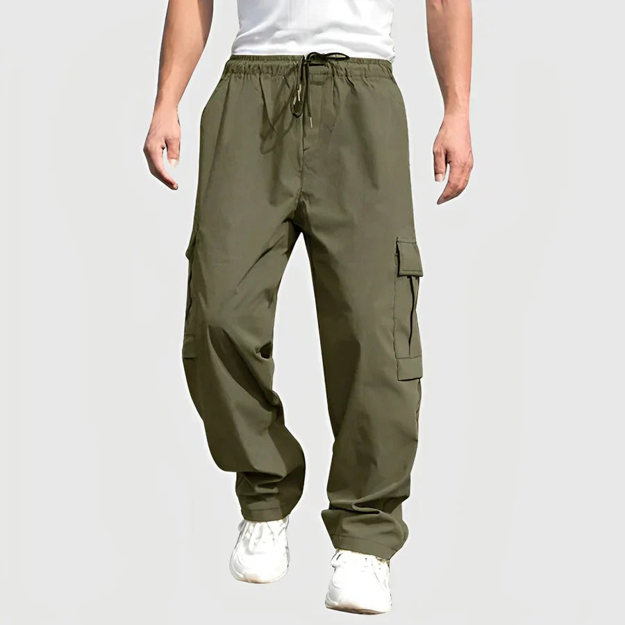 Drune | lockere cargohose mit kordelzug