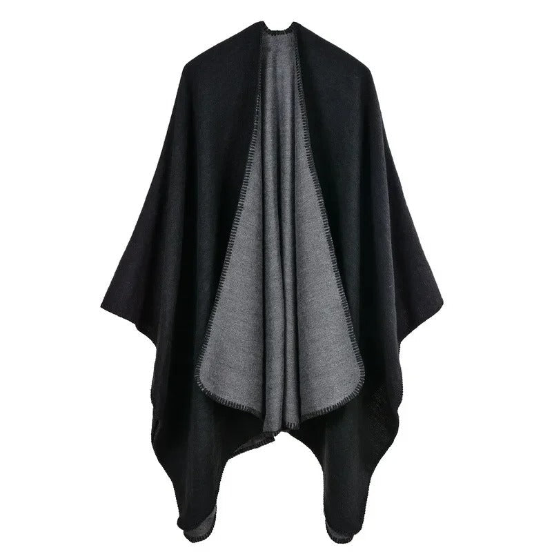 Drune | Warmer Poncho mit Fließendem Schnitt
