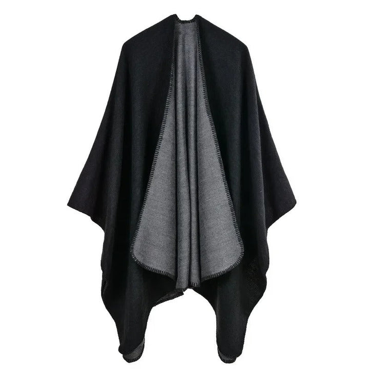 Drune | Warmer Poncho mit Fließendem Schnitt