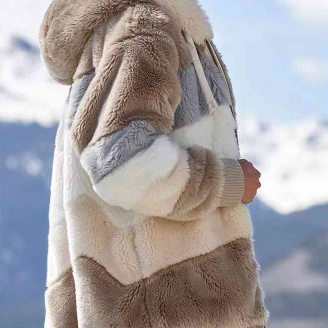 Drune | Color Block Zip-Up Kapuzenjacke