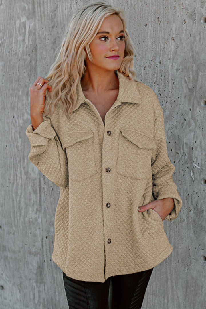Drune | Leichtgewicht Gesteppte Hemdjacke Polyester Komfort und Stil