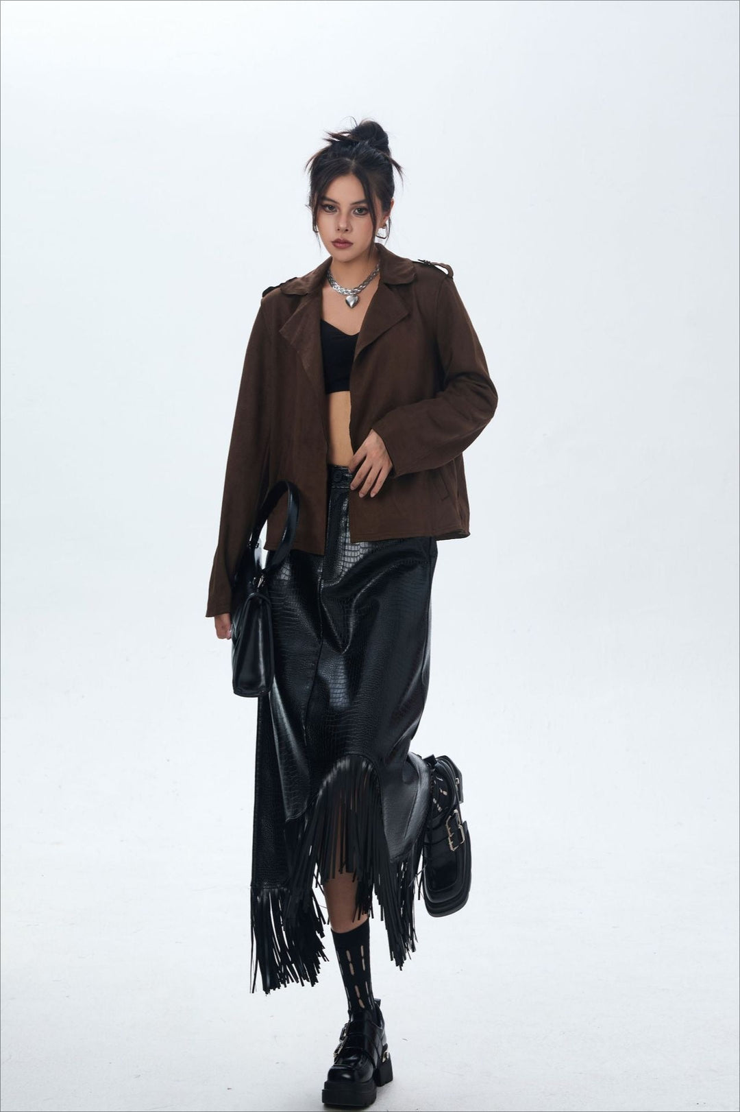 Drune | Offene Front Bikerjacke