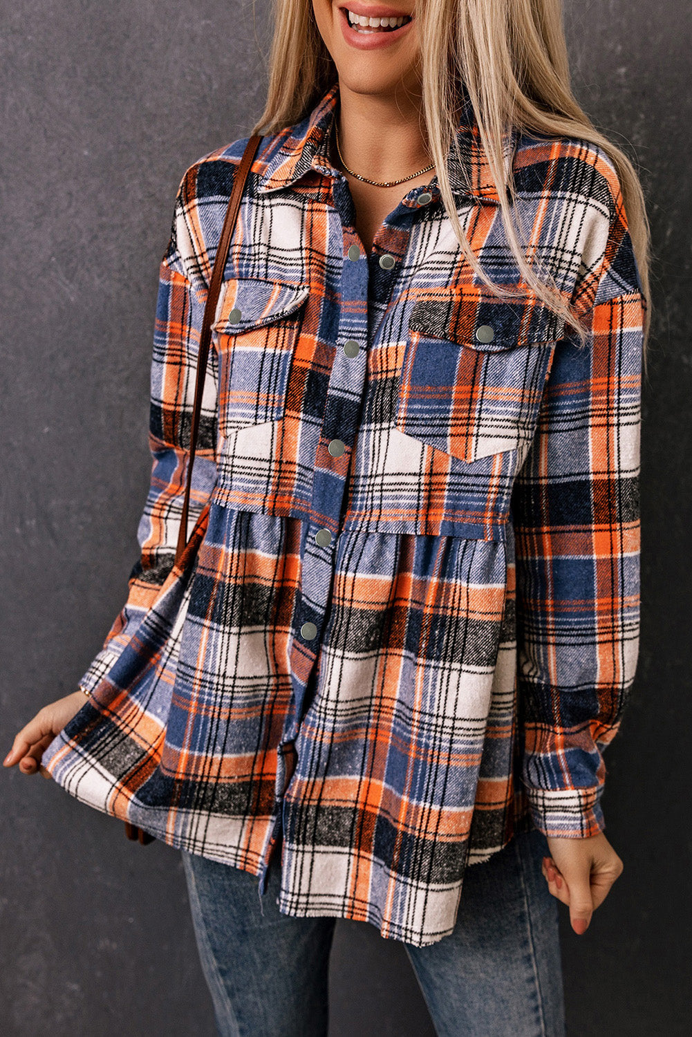 Drune | Checkered Shirt With A-cut Cotton Blend Ideal for Everyday Look