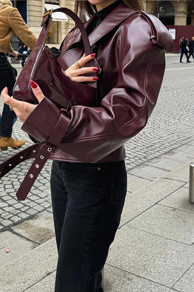Drune | PU Leder Motorradjacke