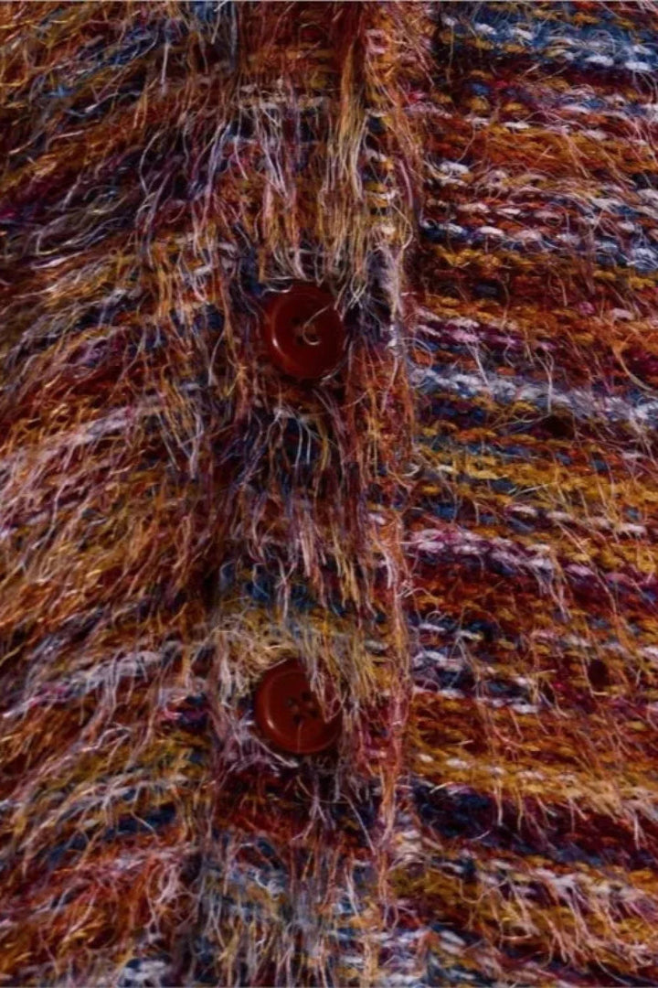 Drune | Vintage Streifen Cardigan mit V-Ausschnitt