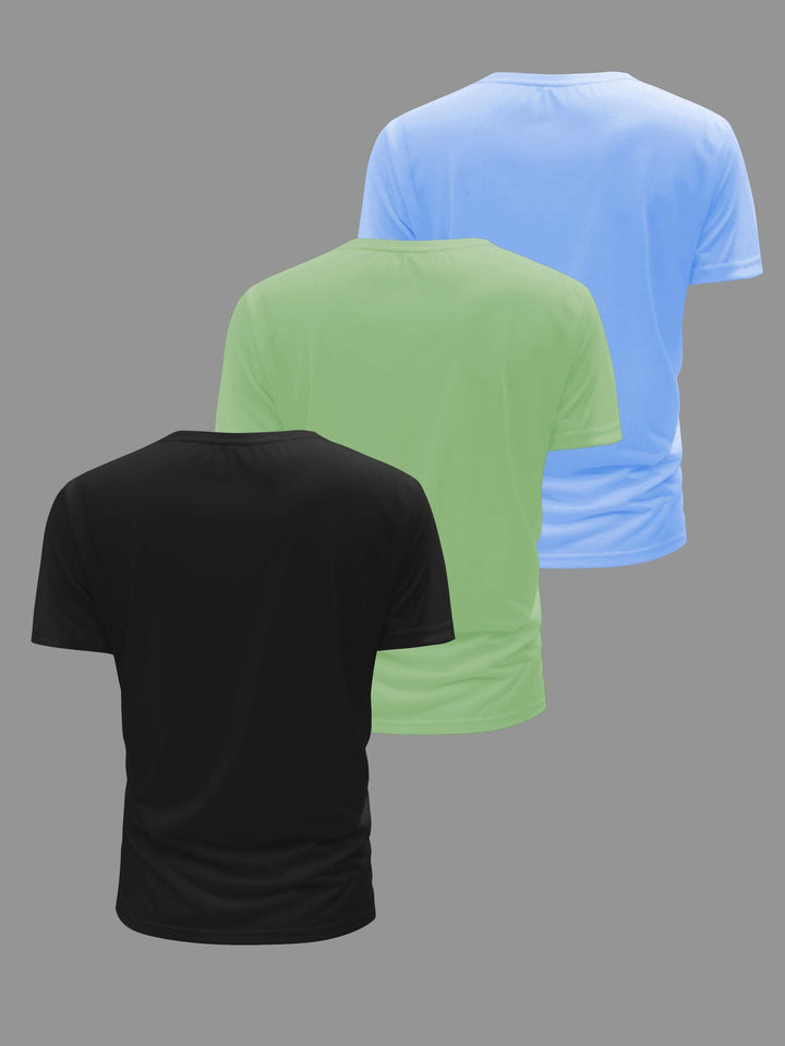 Drune | 3 Pack Herren Lässig Kurzarm T-shirts
