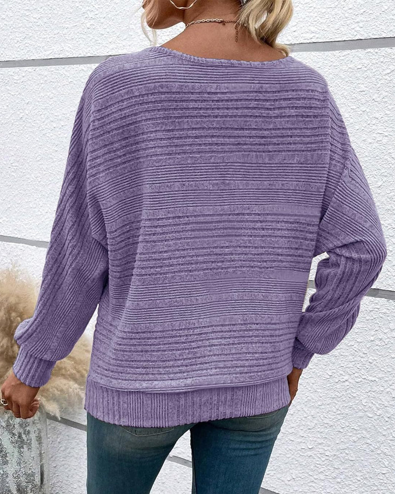 Drune | Langarmshirt mit Rundhals und Streifen