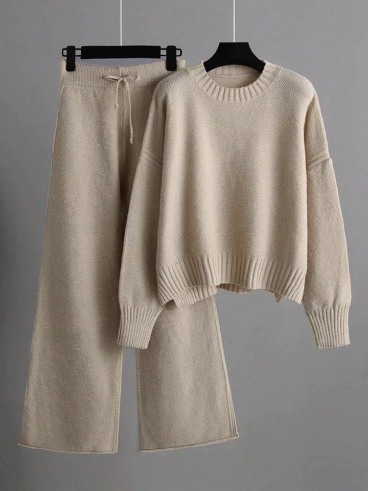 Drune | Winterliches Strick Duo: Pullover & Weite Hose Set